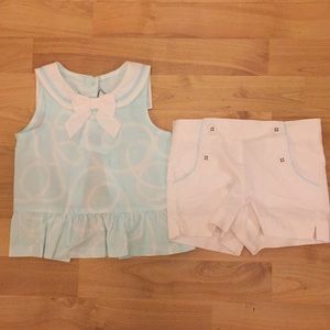 Top with matching shorts